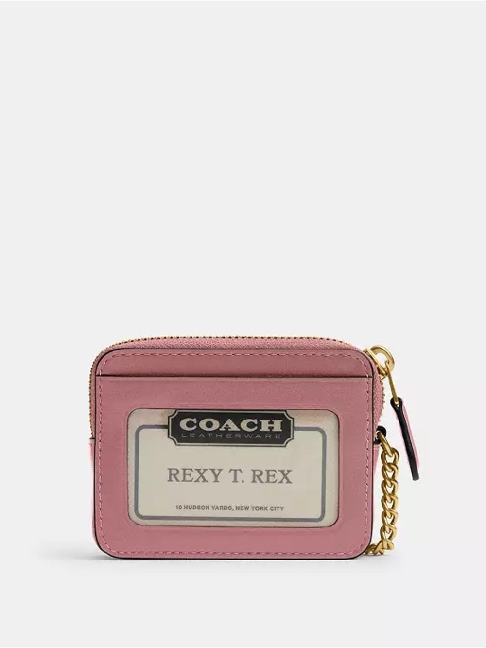 Coach Essential Chain Card Case Peony - Picture 10 of 11